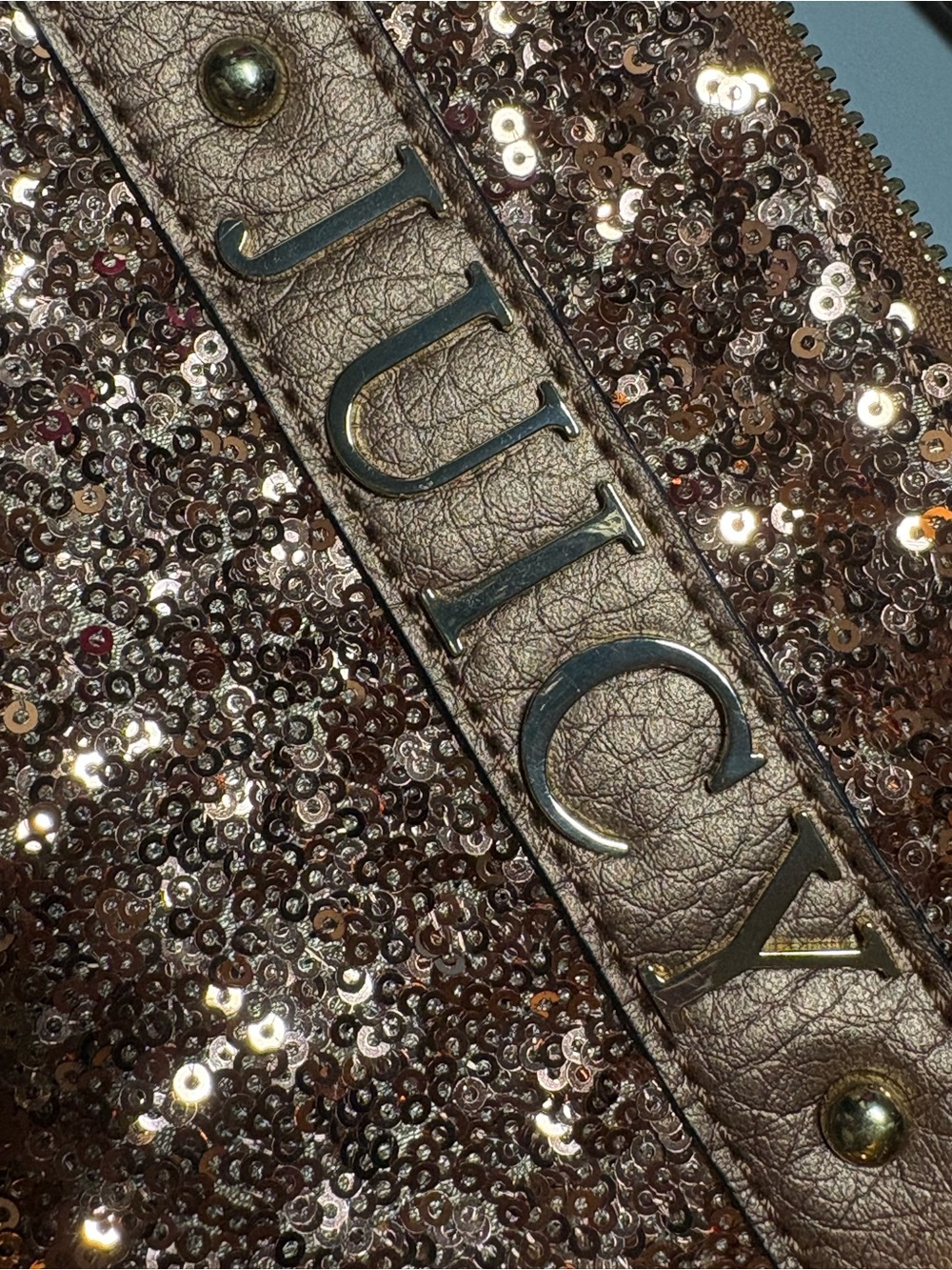 Juicy Couture Metallic Copper Sequin Wristlet - Picture 4 of 7